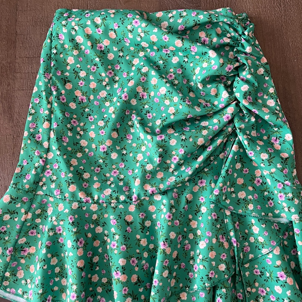Floral Green Skirt